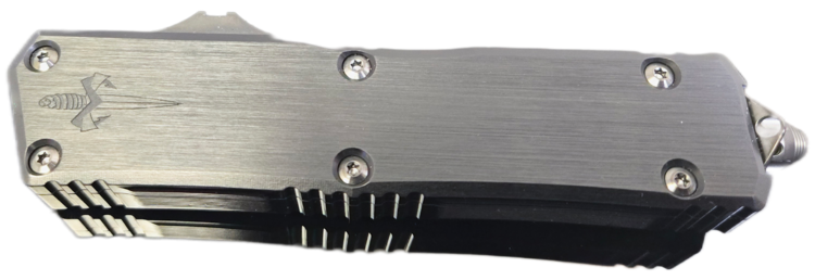 Microtech Marfione Custom Knives Executive Scarab Ⅱ Gen Ⅲ D/E Hot Blued Baker Elite Coppermai Damascus - Wavy Hefted Alloy DLC Hard Cut Stainless Chassis