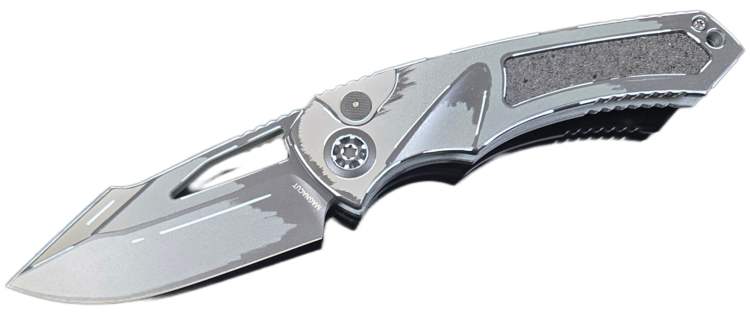 Heretic Heretic Knives Pariah Manual Cel Shade Stealth Gray W/Tritium Button