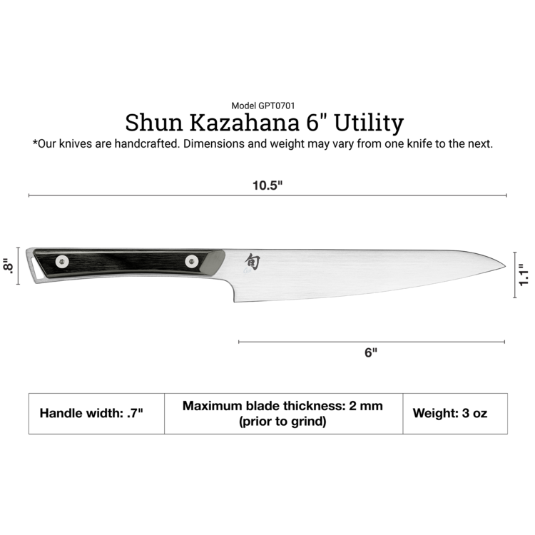 Shun Cutlery Shun Cutlery Kazahana Utility 6"