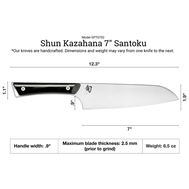 Shun Cutlery Shun Cutlery Kazahana Santoku 7"