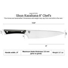 Shun Cutlery Shun Cutlery Kazahana Chef's 8"