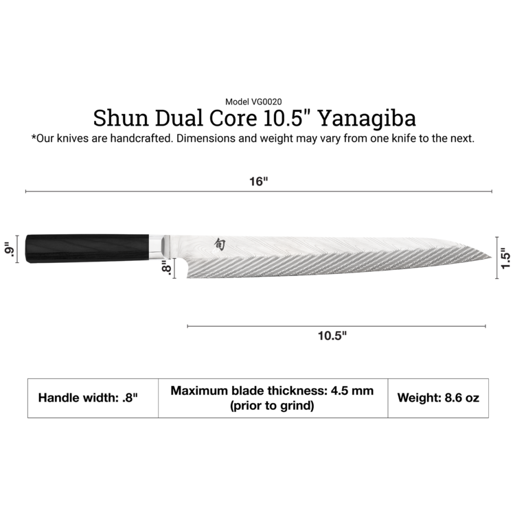 Shun Cutlery Shun Cutlery Dual Core Yanagiba 10 ½"