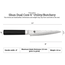 Shun Cutlery Shun Cutlery Dual Core Utility/Butcher 6"