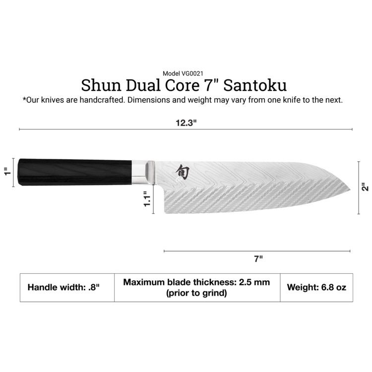 Shun Cutlery Shun Cutlery Dual Core Santoku 7"