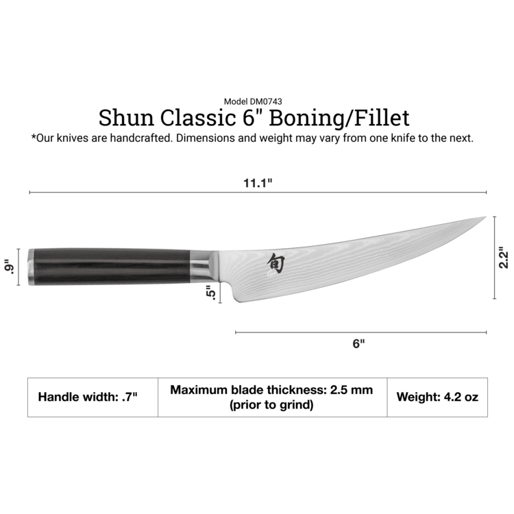 Shun Cutlery Shun Cutlery Classic Boning/Fillet 6"