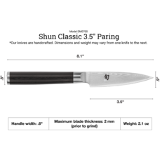 Shun Cutlery Shun Cutlery Classic Paring 3 ½"