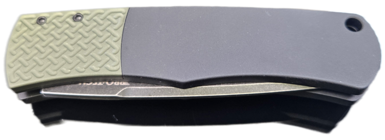 Pro-Tech Pro-Tech Mike "Whiskers" BR-1 Magic Black Handle Textured Green Bolster Black Wash DLC Blade