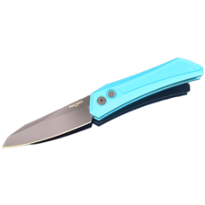 Pro-Tech Pro-Tech Dmitry Sinkevich Oligarch Auto Solid T. Blue Aluminum Handle DLC Magnacut Blade