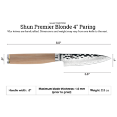 Shun Cutlery Shun Classic Blonde Paring 3.5"