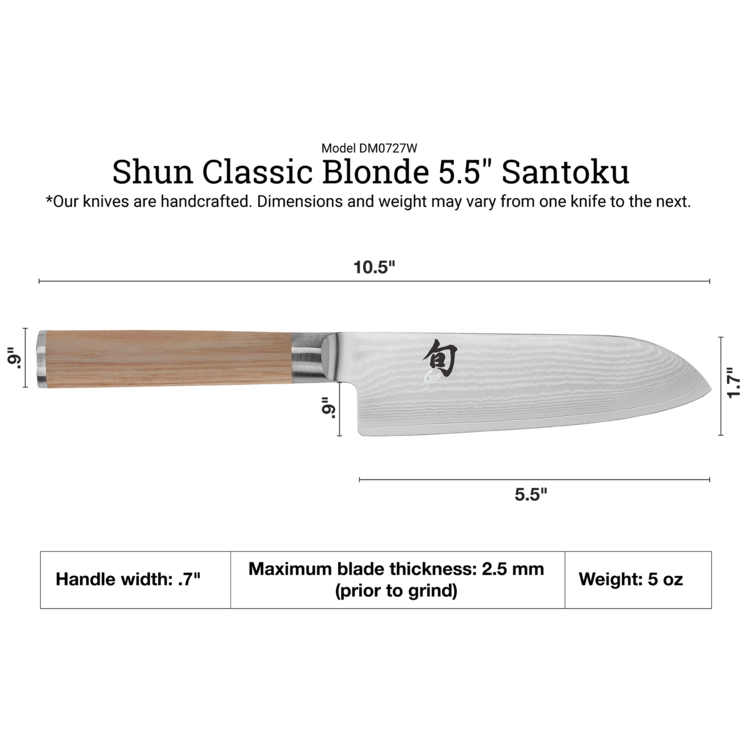 Shun Cutlery Shun Classic Blonde 5.5" Santoku