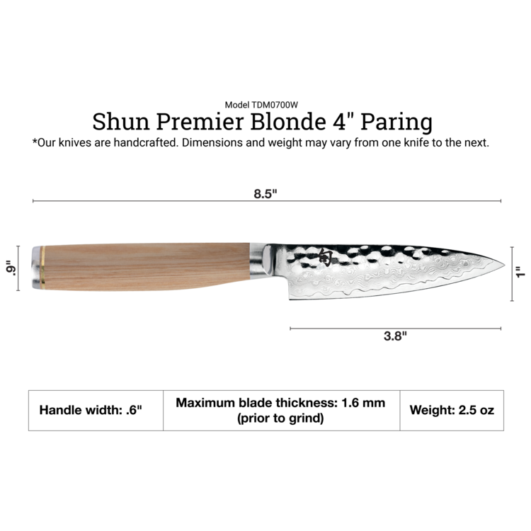 Shun Cutlery Shun Premier Blonde Paring 4"