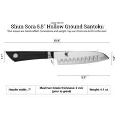 Shun Cutlery Shun Sora 5.5" Hollow Ground Santoku