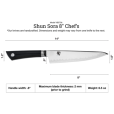 Shun Cutlery Shun Sora Chef's 8"