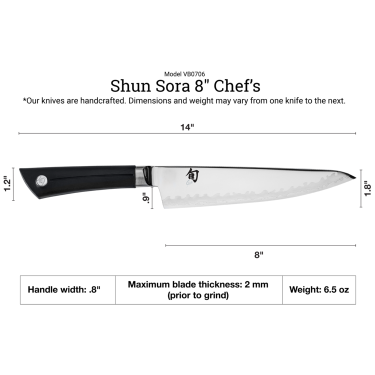 Shun Cutlery Shun Sora Chef's 8" Knife