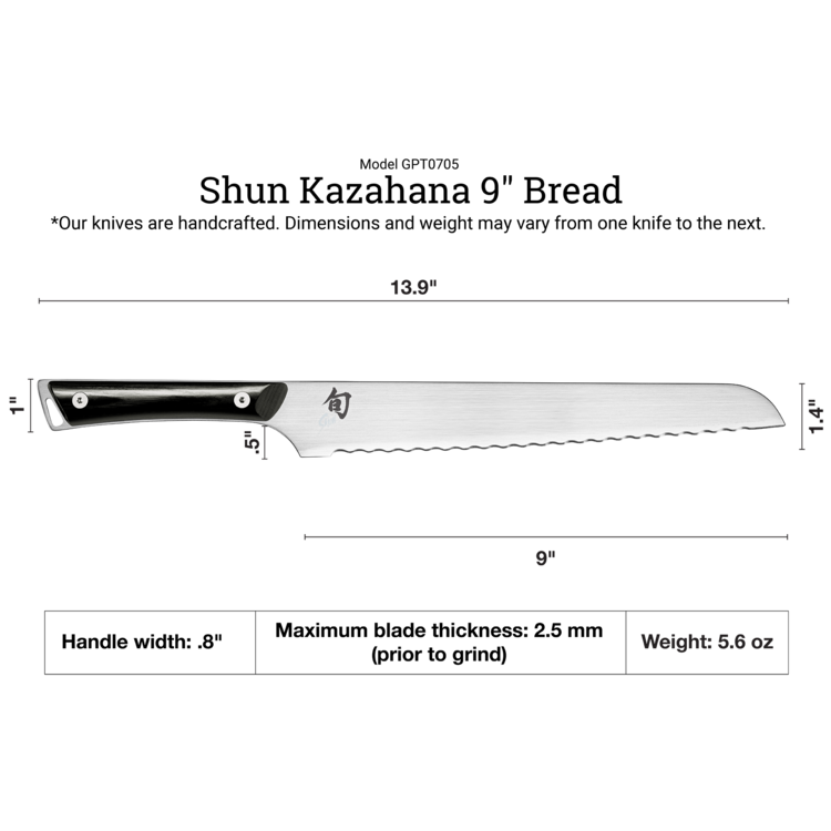 Shun Cutlery Shun Kazahana 9" Bread Knife