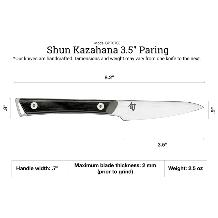 Shun Cutlery Shun Kazahana 3.5" Paring Knife