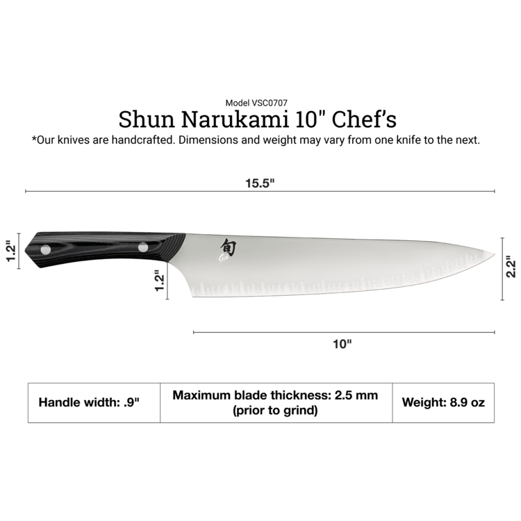 Shun Cutlery Shun Narukami 10" Chef's Knife