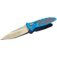 Microtech Microtech Socom Elite Auto Stonewash Standard Edge Blue Handle (160A-10BL)