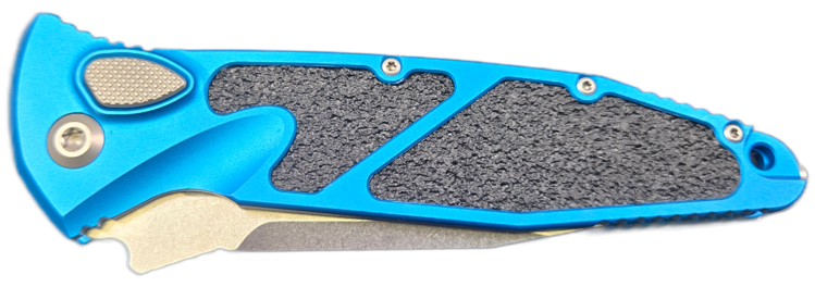 Microtech Microtech Socom Elite Auto Stonewash Standard Edge Blue Handle (160A-10BL)