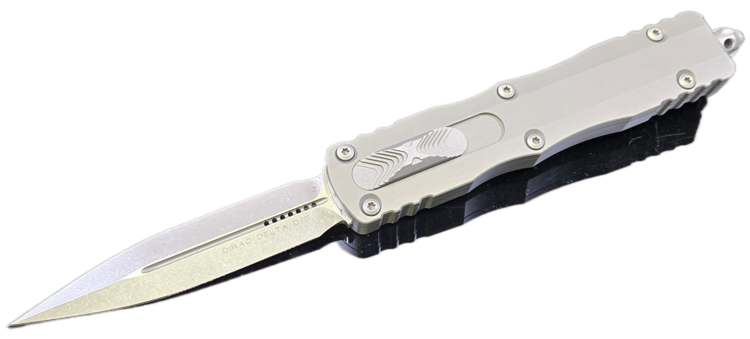 Microtech Microtech Dirac Delta Apocalyptic Standard Blade Natural Clear Handle (227-11APNC)