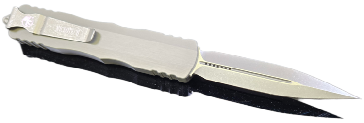 Microtech Microtech Dirac Delta Apocalyptic Standard Blade Natural Clear Handle (227-11APNC)