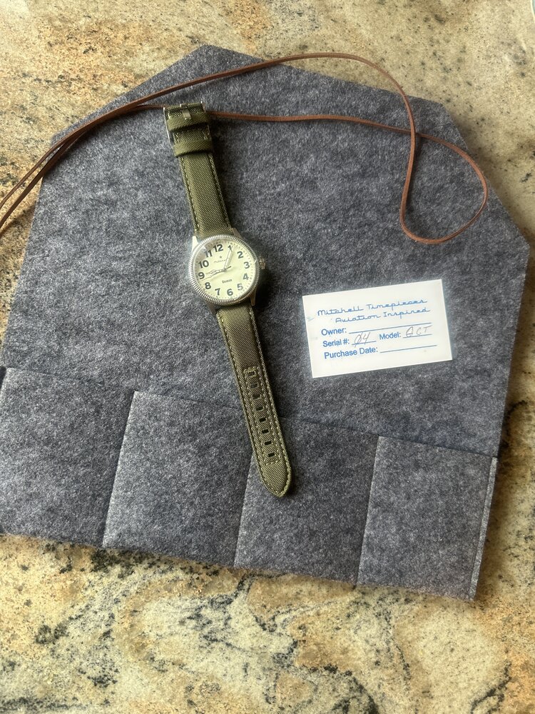 Mitchel Timepieces Raider Vintage pilot style watch , White dial