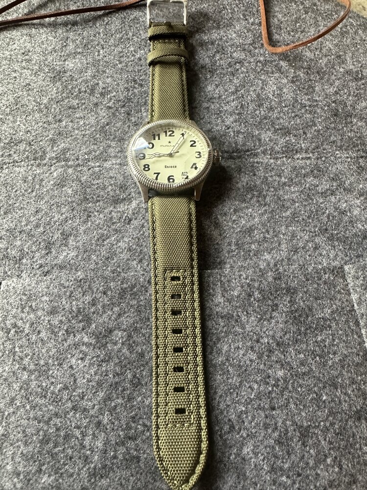 Mitchel Timepieces Raider Vintage pilot style watch , White dial