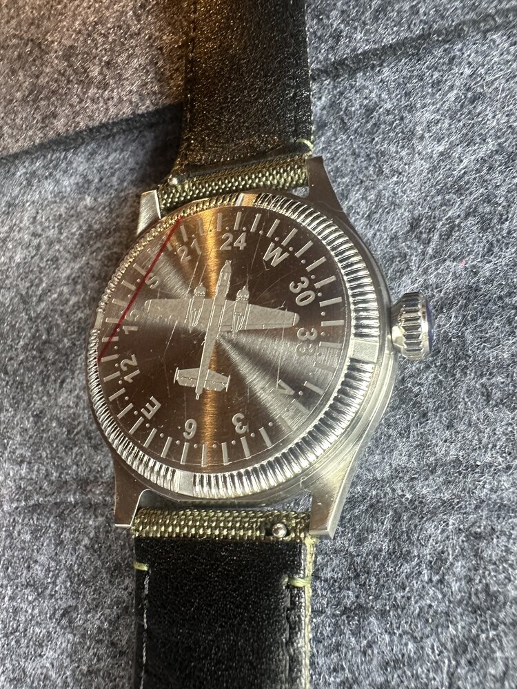 Mitchel Timepieces Raider Vintage pilot style watch , White dial