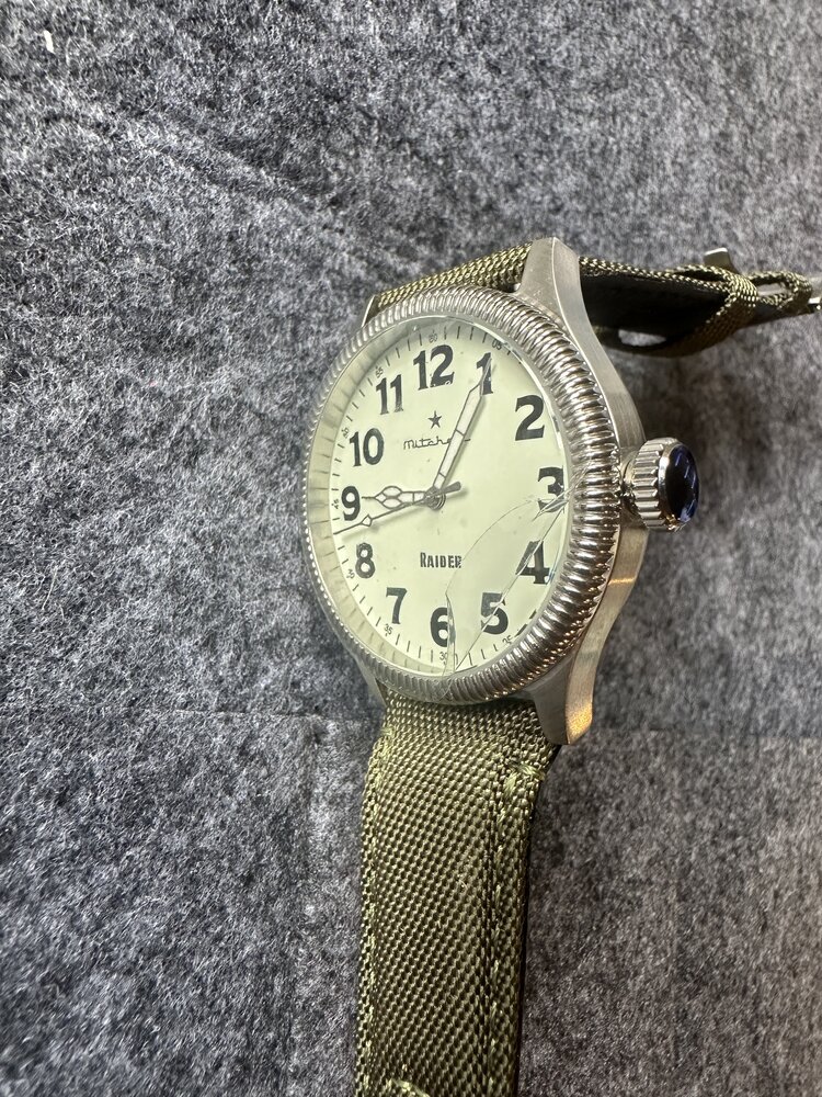 Mitchel Timepieces Raider Vintage pilot style watch , White dial