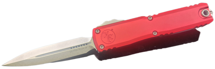 Microtech Ultratech Gen Ⅳ D/E Stonewash Standard Red (11224-10RD)