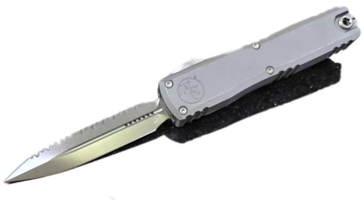 Microtech Ultratech Gen Ⅲ ZBP D/E DLC Full Serrated Shadow (1122-3DLCTSH)