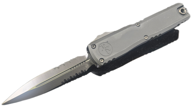 Microtech Ultratech Gen Ⅲ ZBP D/E DLC Partial Serrated Shadow (1122-2DLCTSH)