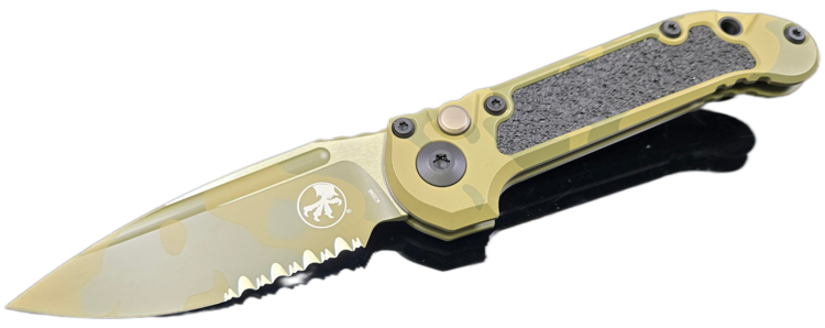 Microtech Microtech L.U.D.T Gen Ⅲ Signature Series Bazooka Camo Partial Serrated (1135-2BOCS-Z4)