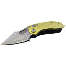Microtech Microtech Stitch S/E Black Blade Partial Serrated OD Green (169-2OD)