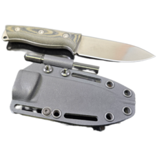 White River White River Ursus Cub, Black & O.D. Linen Micarta, Magnacut Steel (WRUR35-LBO)