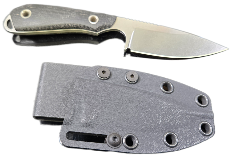 White River White River M1 Caper, Black Burlap Micarta, Magnacut Steel (WRM1-BBL-MAG)