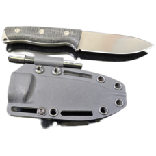 White River White River Ursus Cub, Black Burlap Micarta, Magnacut Steel (WRUR35-BBL)