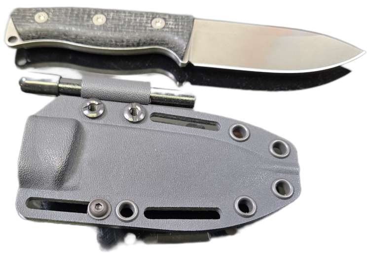 White River White River Ursus Cub, Black Burlap Micarta, Magnacut Steel (WRUR35-BBL)