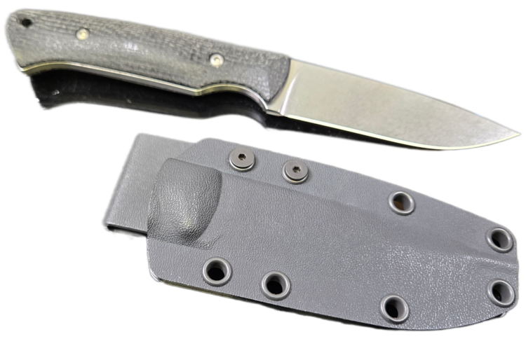 White River White River Hunter, Black Burlap Micarta, Magnacut Steel (WRHNT-BBL-MAG)