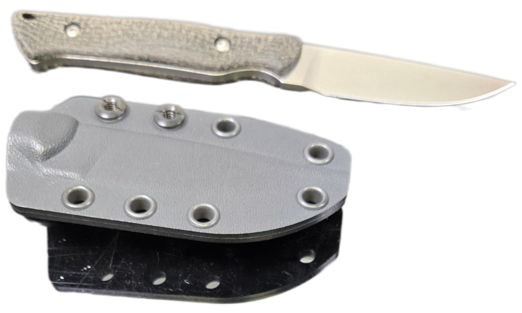 White River White River Small Game, Black Burlap Micarta, Magnacut Steel (WRSG-BBL-MAG)