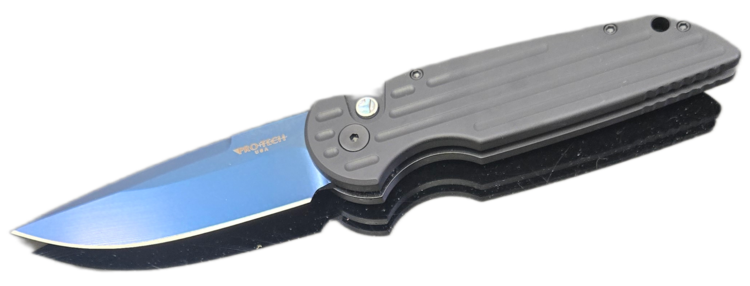 Pro-Tech Pro-Tech Tactical Response 3 Black Handle W/ Grooves Magnacut Sapphire Blue Blade