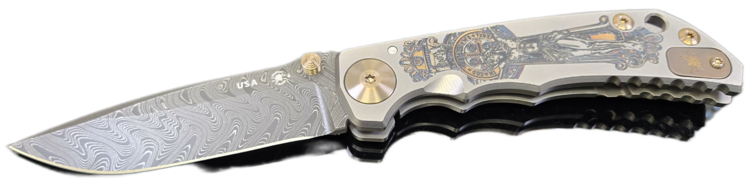 Spartan Blades Spartan Blades Spartan Harsey Folder S.E. Crusaform W/ Chad Nicholas Damascus Blade
