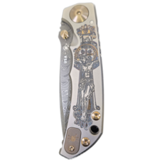 Spartan Blades Spartan Blades Spartan Harsey Folder S.E. Crusaform W/ Chad Nicholas Damascus Blade (SF5CUSTOMCRUS)