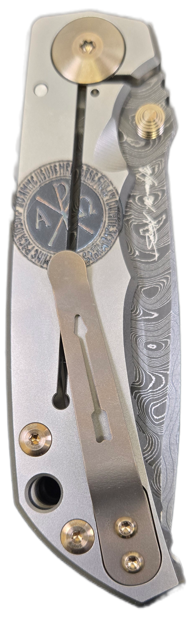 Spartan Blades Spartan Blades Spartan Harsey Folder S.E. Crusaform W/ Chad Nicholas Damascus Blade