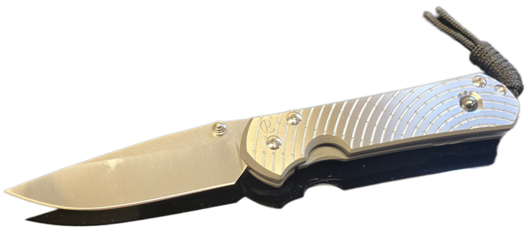 Chris Reeve Knives Chris Reeve Large Sebenza 31 Unique Graphic Artist's Choice W/ Cabochon