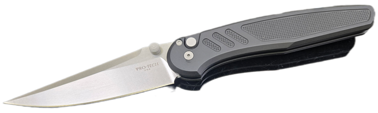 Pro-Tech Pro-Tech Peace Neighbor Designed Avalon Knurled Black Alum Handle Stonewash Magnacut Blade  (PN1101