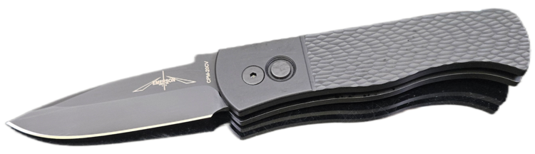 Pro-Tech Pro-Tech Emerson CQC7 Auto 20CV Black Spearpoint Blade Black Jigged Textured Handle (E7A06-20CV)