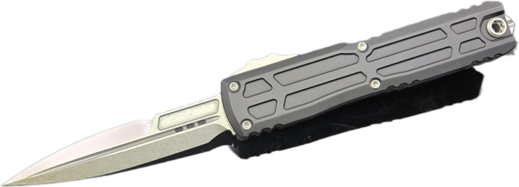 Microtech Microtech Ultratech EX-ZBP Bayonet Signature Series Stonewash Standard (1120EX-10S)