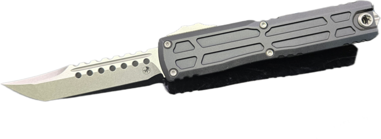 Microtech Microtech Ultratech EX GEN III ZBP Hellhound Stonewash Standard Black Signature Series (1119EX-10S)