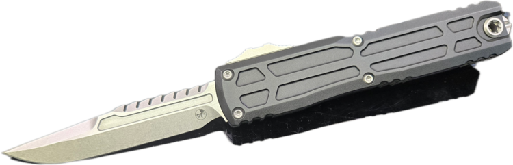 Microtech Microtech Ultratech EX-ZBP Interceptor Signature Series Stonewash Standard (1117EX-10S)